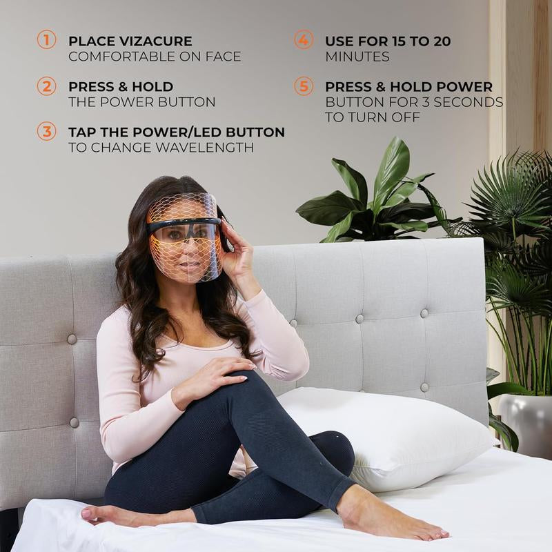 Lifepro Led Face Mask Light Therapy for Face, Portable Light Therapy Mask